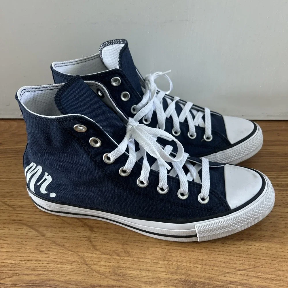 Converse Chuck Taylor High Blue Wedding Canvas Men's Sneaker Custom 171212C US 8 - Picture 2 of 9